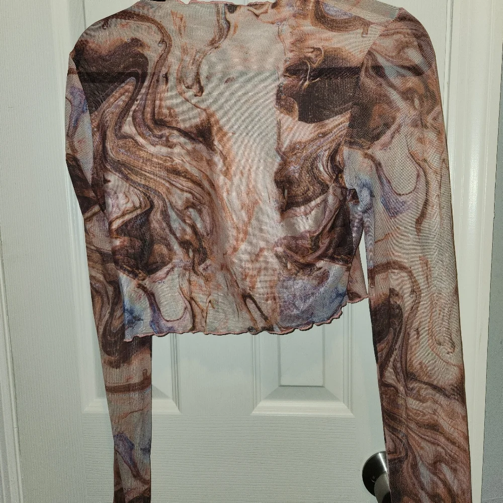Shein long sleeve sheer top - Picture 2 of 5